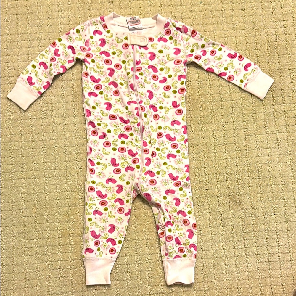 Hanna Andersson  70 Pink and Green Kids Footie